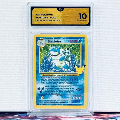 Pokémon Graded card - Blastoise Holo #2 Celebrations -, Hobby en Vrije tijd, Verzamelkaartspellen | Pokémon