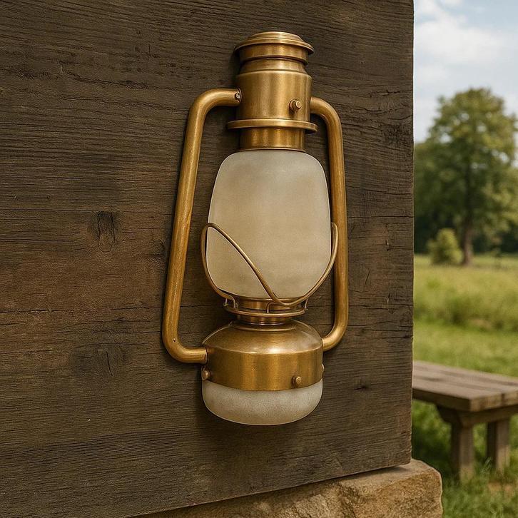 Wandlampen Muurlamp Chester Demi Antiek Messing, Huis en Inrichting, Lampen | Wandlampen, Nieuw, Overige materialen, Verzenden