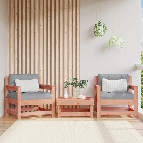 vidaXL Tuinstoelen 2 st met kussens massief douglashout, Tuin en Terras, Tuinsets en Loungesets, Nieuw, Verzenden