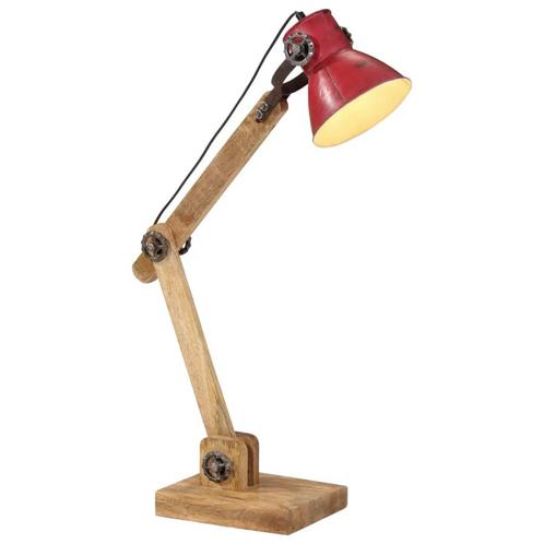vidaXL Bureaulamp 25 W E27 23x18x96 cm verweerd rood, Huis en Inrichting, Lampen | Overige, Nieuw, Verzenden