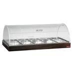 Vitrineplateau | Wengé | Plexiglas Koepel | 5x 1/3 GN + 5x, Verzenden, Nieuw in verpakking