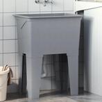 vidaXL Waskuip 59x41x75 cm hars grijs, Huis en Inrichting, Verzenden, Nieuw