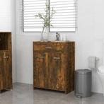 vidaXL Badkamerkast 60x33x80 cm bewerkt hout gerookt, Huis en Inrichting, Badkamer | Badkamermeubels, Verzenden, Nieuw