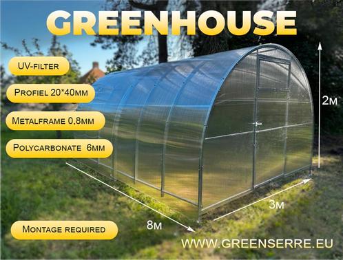 Serre, tuinkas, greenhouse 3m*8m*2m (b*d*h*), Jardin & Terrasse, Stockage & Armoires de jardin, Envoi