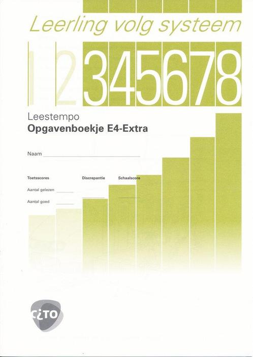 CITO/LOVS Leestempo Opgavenboekje E4 Extra (per stuk), Livres, Livres scolaires, Envoi