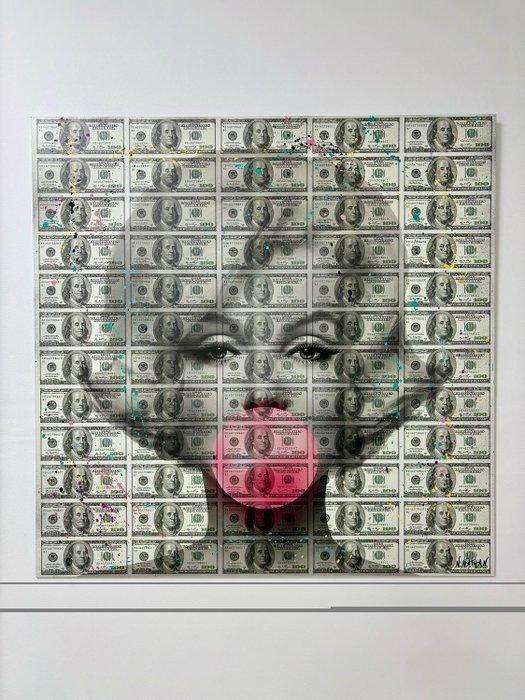 N.Nathan - Board Dollars Bubble Marylin, Antiek en Kunst, Kunst | Schilderijen | Modern