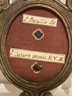 Reliekhouder - Brons, Hout, Textiel - 1850-1900 - Sint, Antiek en Kunst