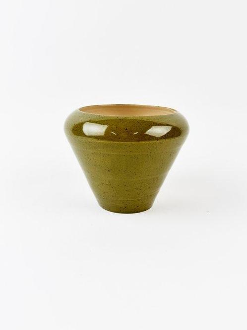 sandra vas - Vaas  - Steengoed - Olijfstijging, Antiek en Kunst, Kunst | Designobjecten