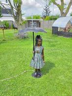 Fontein - 2025 - Bronzen meisje met parasol, Antiek en Kunst