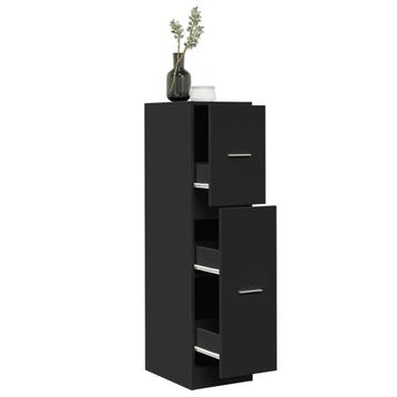 vidaXL Apothekerskast 30x41x118 cm bewerkt hout zwart, Verzenden