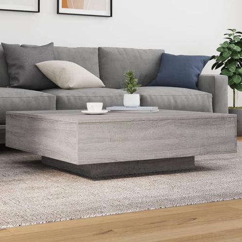 vidaXL Salontafel 100x100x31 cm bewerkt hout grijs sonoma, Huis en Inrichting, Tafels | Salontafels, Nieuw, Verzenden