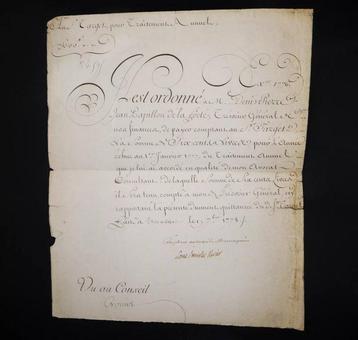 Louis XVIII - Avec signature autographe - 1778
