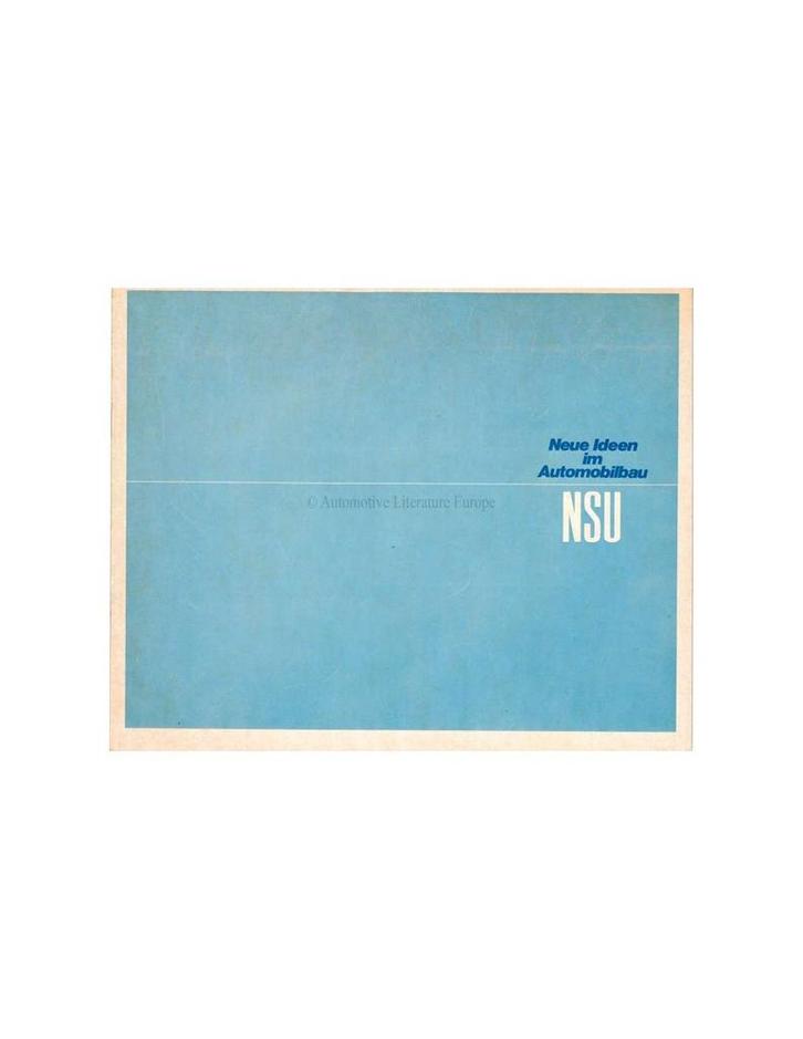 1967 NSU BROCHURE DUITS, Boeken, Auto's | Folders en Tijdschriften