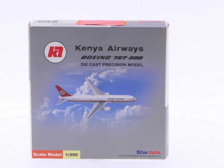 Schaal 1:500 Schuco/Star Jets SJKQA115 Kenya Airways Boei..., Hobby en Vrije tijd, Modelbouw | Vliegtuigen en Helikopters, Gebruikt