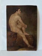 Manuel Ignacio Vázquez (XIX), Naar - Studio di uomo seduto, Antiek en Kunst