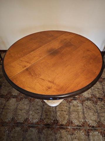Table à rallonge - Bois, Marbre, Métal - Table ronde
