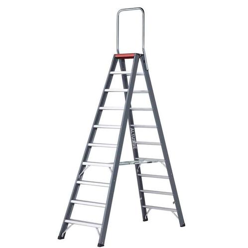 Altrex dubbele trapladder Falco 2×10 treden Met Steunbeugel, Doe-het-zelf en Bouw, Ladders en Trappen, Trap, Nieuw, 2 tot 4 meter