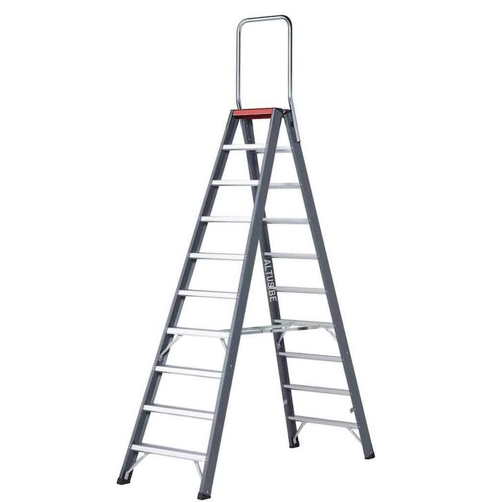 Altrex dubbele trapladder Falco 2×10 treden Met Steunbeugel, Doe-het-zelf en Bouw, Ladders en Trappen, Trap, Nieuw, 2 tot 4 meter