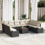 vidaXL Tuinbank Set 10 pcs Zwart en wit, Tuin en Terras, Verzenden, Nieuw