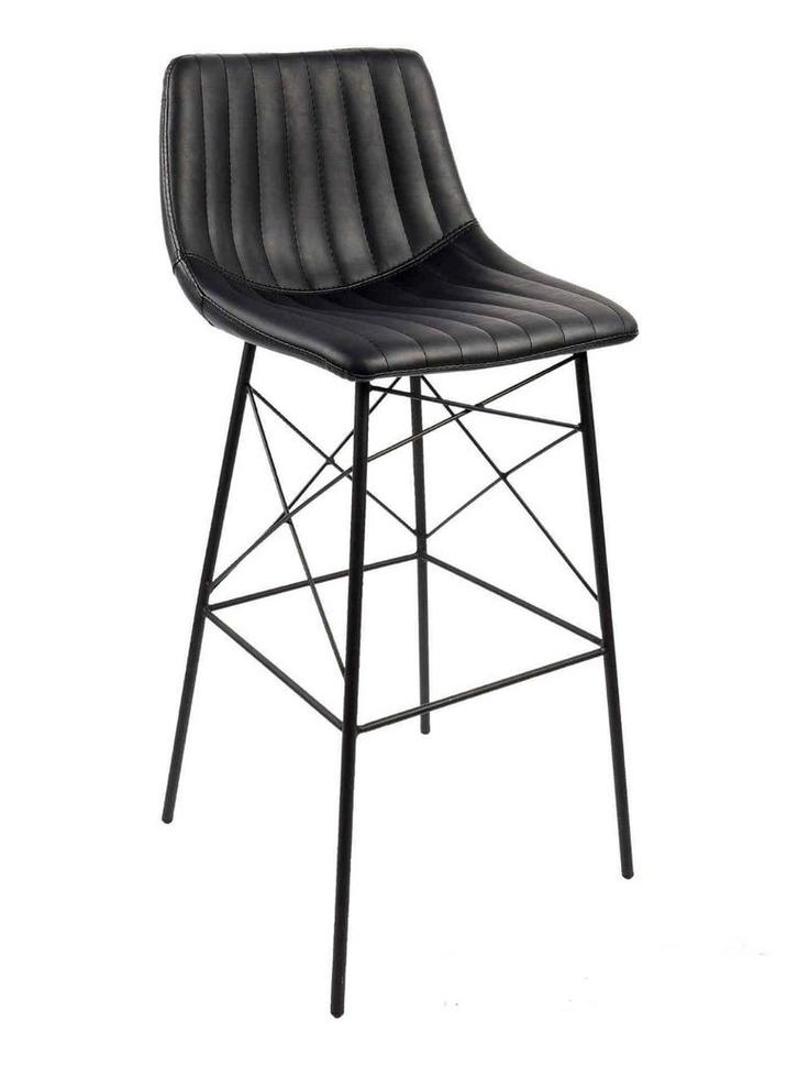 Brewster -  Barkruk - Kunstleder Zwart - zithoogte 75cm, Zakelijke goederen, Kantoor en Winkelinrichting | Kantoormeubilair en Inrichting