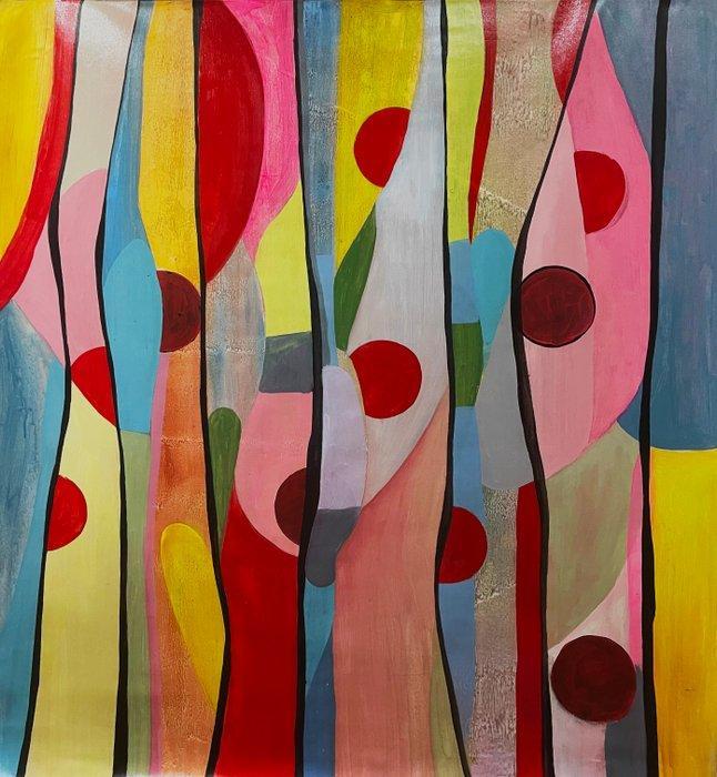 J. DELGALLO - Lluvia al atardecer. XL. ( NO Reserve ), Antiek en Kunst, Kunst | Schilderijen | Modern