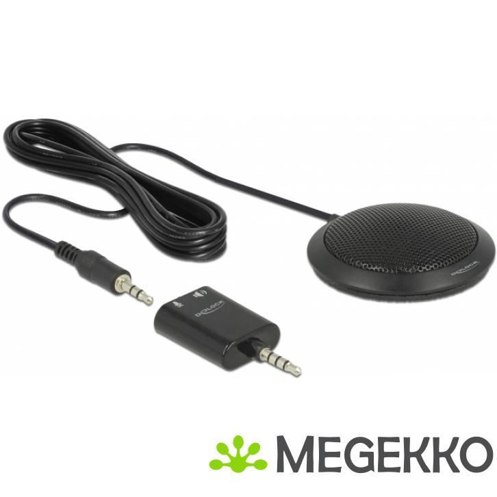 DeLOCK 65873 Zwart Table microphone Bedraad microfoon, Computers en Software, Overige Computers en Software, Nieuw, Verzenden