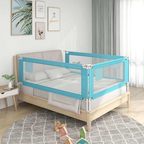 vidaXL Bedhekje peuter 180x25 cm stof blauw, Kinderen en Baby's, Traphekjes, Nieuw, Verzenden