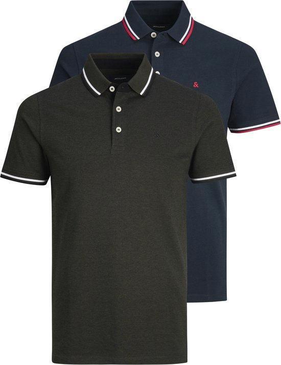 2dekans | JACK & JONES JJEPAULOS POLO SS 2PK MP NOOS Heren, Kleding | Dames, Broeken en Pantalons, Ophalen of Verzenden