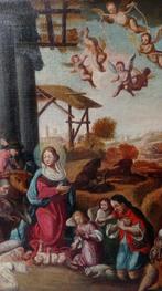 Leandro Bassano (XVII), Scuola di - Adorazione dei Pastori, Antiek en Kunst, Kunst | Schilderijen | Klassiek