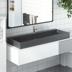 vidaXL Wastafel 120x46x11 cm mineraal gegoten/marmer gegoten, Doe-het-zelf en Bouw, Verzenden, Nieuw
