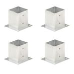 vidaXL Paalankers 4 st 121 mm gegalvaniseerd metaal, Verzenden, Nieuw