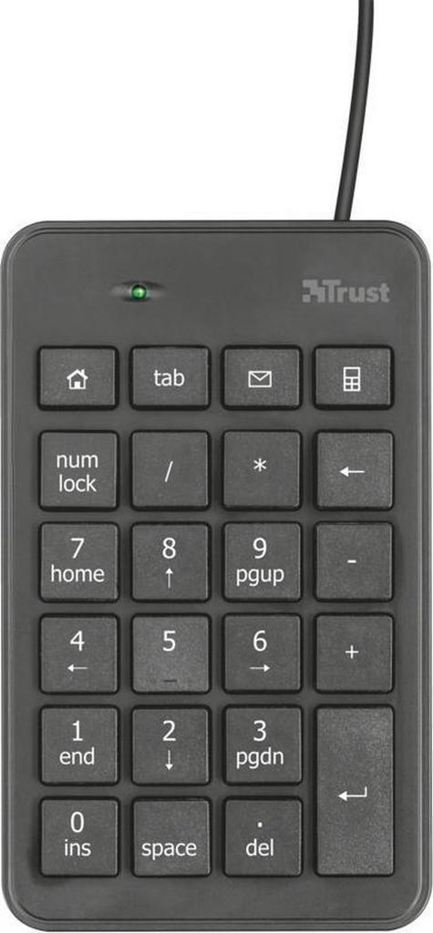 Numeriek toetsenbord - Zwart Trust Xalas, Computers en Software, Muizen, Nieuw, Verzenden