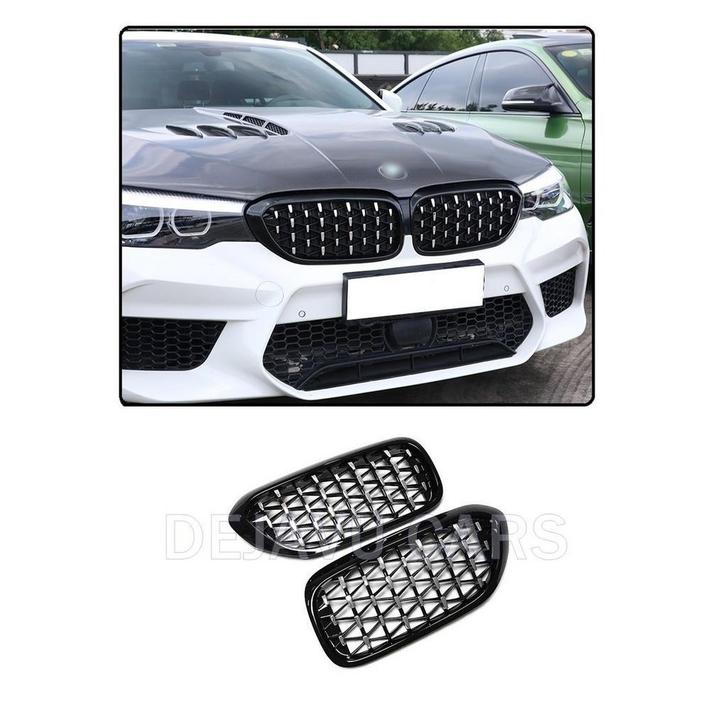 Black/Chrome Diamond Look Sport Front Grill voor BMW 5 Serie, Autos : Divers, Tuning & Styling, Enlèvement ou Envoi