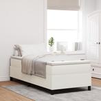 vidaXL Boxspringbed Crème Eenpersoons Corduroystof, Huis en Inrichting, Slaapkamer | Bedden, Verzenden, Nieuw