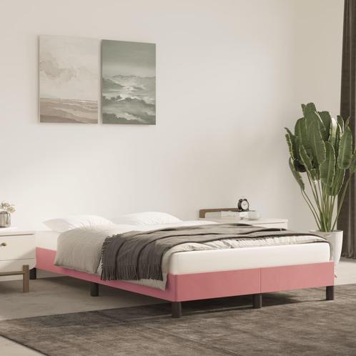 vidaXL Bedframe fluweel roze 120x200 cm, Huis en Inrichting, Slaapkamer | Bedden, Nieuw, Verzenden