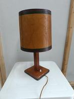 Lamp - vintage tafellamp - Leder, Antiek en Kunst, Curiosa en Brocante