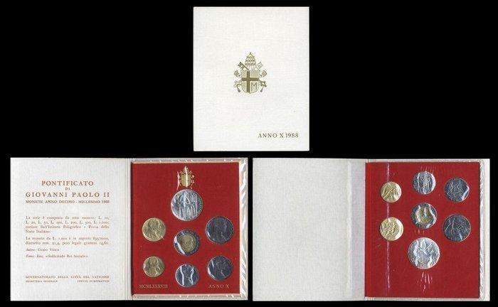 Vaticaan. Official Set 1988 and 1989 (Zonder Minimumprijs), Postzegels en Munten, Munten | Europa | Niet-Euromunten