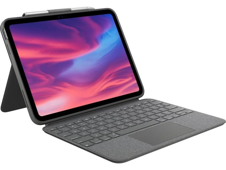 Logitech Combo Touch - Toetsenbordcase met Trackpad - 4, Computers en Software, Tablet-hoezen, Zo goed als nieuw, Verzenden
