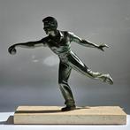 Jean de Roncourt (?) - sculptuur, JOUEUR PETANQUE  - 30 cm -