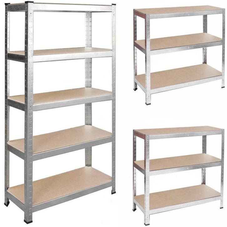 Modern zwart opbergrek met 5 planken - Ideaal voor woonka..., Huis en Inrichting, Kasten | Kleerkasten, Nieuw, Ophalen of Verzenden