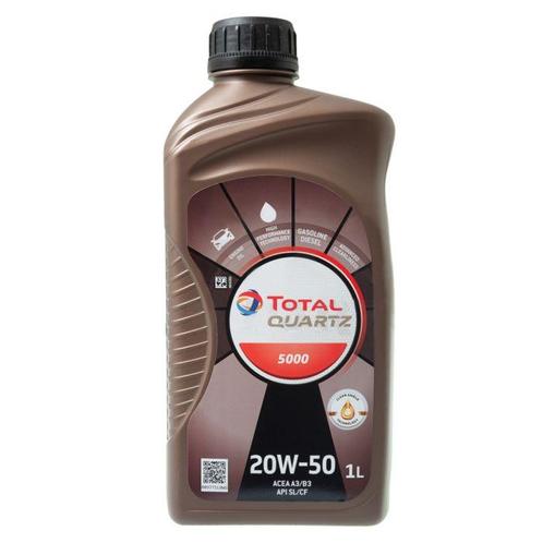 Total Quartz 5000 20W50 1 Liter, Auto diversen, Onderhoudsmiddelen, Ophalen of Verzenden