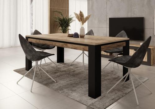 Meubella eetkamertafel eiken Eettafel Rechthoekig 195x100cm, Huis en Inrichting, Tafels | Eettafels, Nieuw, 100 tot 150 cm, Verzenden