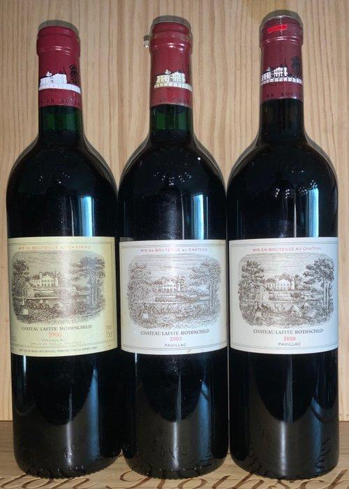 Chateau Lafite Rothschild; 1996, 2003 & 2020 - Bordeaux,, Collections, Vins