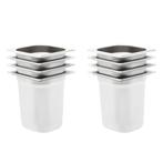 vidaXL Gastronormbakken 8 st GN 1/6 200 mm roestvrij staal, Antiek en Kunst, Verzenden