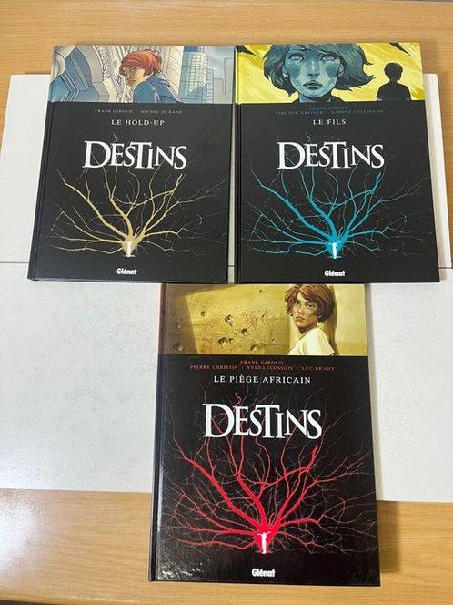 Destins T1 à T3 + 3x dédicace - 3x C - 3 Album - Eerste druk, Boeken, Stripverhalen