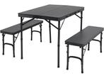 Campart TA-0870 - Picknicktafel 4 personen - Opvouwbaar met, Verzenden, Zo goed als nieuw