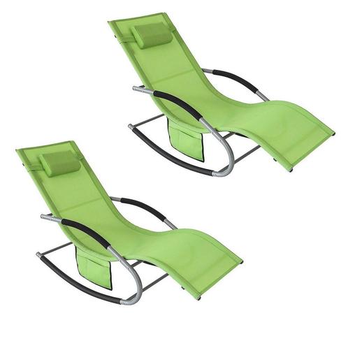 Tweedekans | SoBuy Set van twee schommelstoelen voor in de, Tuin en Terras, Tuinsets en Loungesets, Ophalen of Verzenden