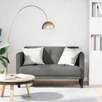 vidaXL Loveseat Bank Donkergrijs 111 cm Stof, Huis en Inrichting, Zetels | Zetels, Verzenden, Nieuw