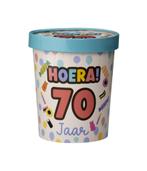 Gekleurde Snoepbakje 70 Jaar 12cm, Hobby & Loisirs créatifs, Articles de fête, Verzenden