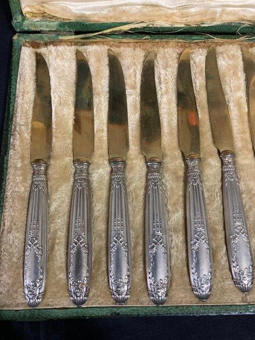 Couteau à fruits - Coffret couteau a Fromage ou a fruit -, Antiek en Kunst, Antiek | Zilver en Goud